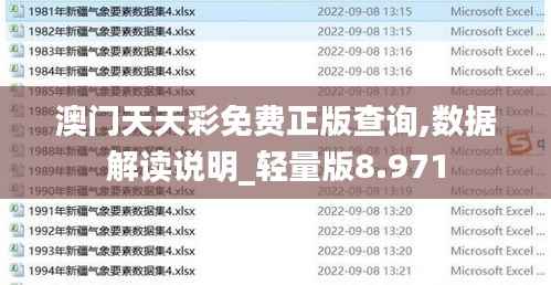 澳门天天彩免费正版查询,数据解读说明_轻量版8.971