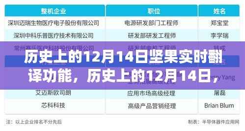 历史上的12月14日,坚果实时翻译功能的诞生与发展
