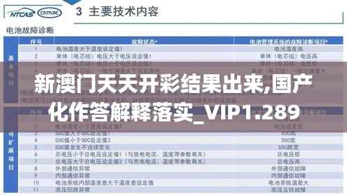 新澳门天天开彩结果出来,国产化作答解释落实_VIP1.289