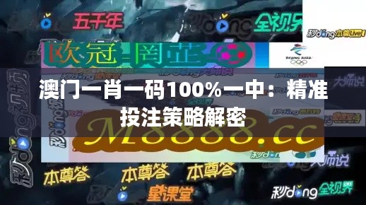 澳门一肖一码100%一中:精准投注策略解密