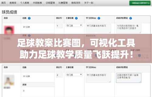 足球教案比赛图,可视化工具助力足球教学质量飞跃提升!